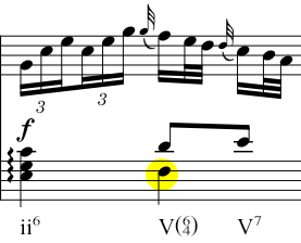 K281-1 single note at bar 6+1/2